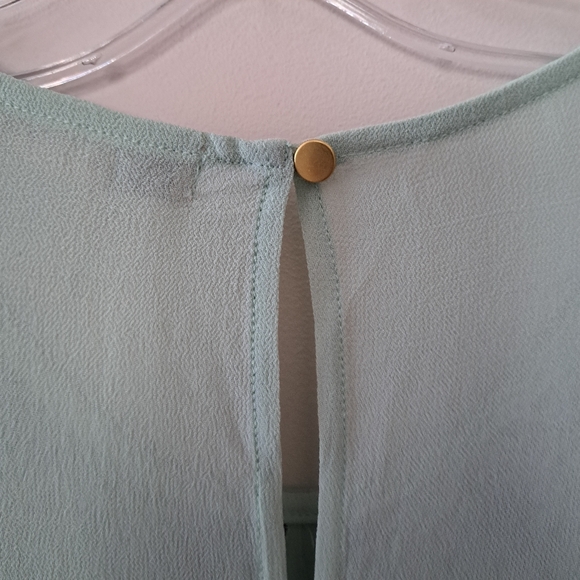 Forever 21 Mint Lace Collar Short Sleeve Blouse - Picture 5 of 6